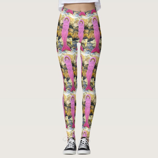 Legging Deusa do mar roxo (Frente)