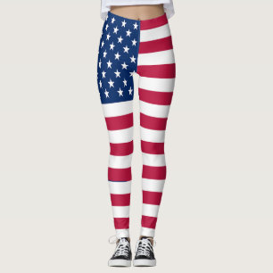 Legging Dia da Independência da Bandeira dos Estados Unido