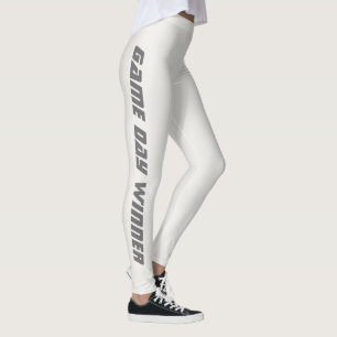 Legging Dia de Jogo Fofo Neutro Brilho Metálico Personaliz