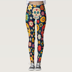 Legging Dia de los Muertos Vintage