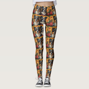Legging Dia de os namorados de Rosas Cardíacos Shepherd Au