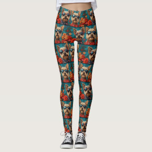 Legging Dia de os namorados de Rosas Terrier Heart da Aust