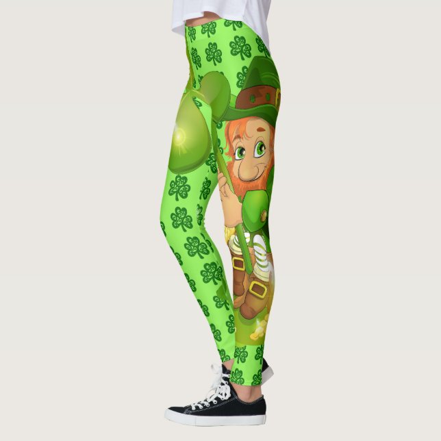 Legging Dia de São Patrício Big Leprechaun (Esquerda)