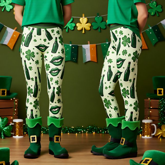 Legging Dia de São Patrício Pernas de Ouro (St. Patrick’s Day Legs o’ Gold Leggings)