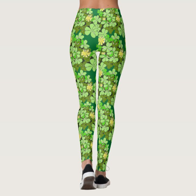 Legging Dia de São Patrício Shamrock (Verso)