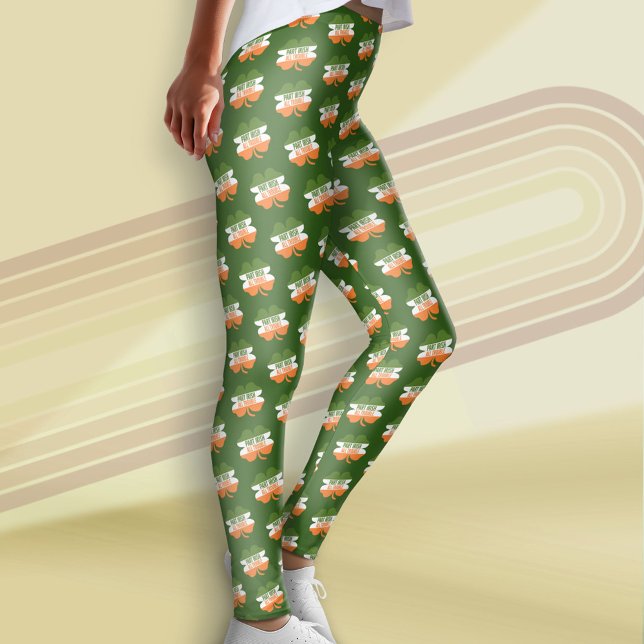 Legging Dia de São Patrício shamrock Part Irish All Troubl (St. Patrick's Day Leggings)