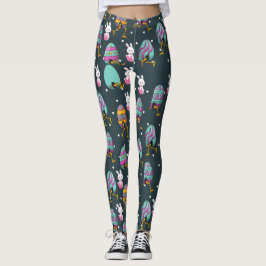 Legging Dia do felz pascoa - Coelhinho Engraçado Deseja Pa