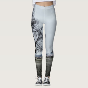 Legging Dia do outono da cinza em Praga