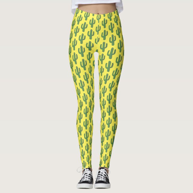 Legging Dia dos Cactos Felizes Mortos (Frente)