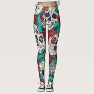 Legging Dia Mexicano do Morto: Vintage Calaveras