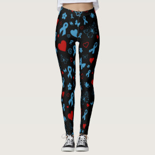 Legging Diabetes Azul/Vermelho