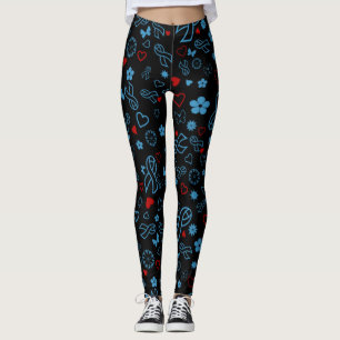 Legging Diabetes Azul/Vermelho