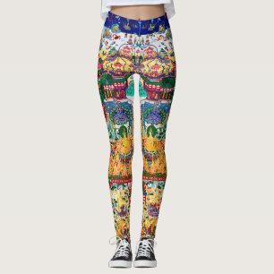 Legging Diagrama Cósmico Mandala para Meditação