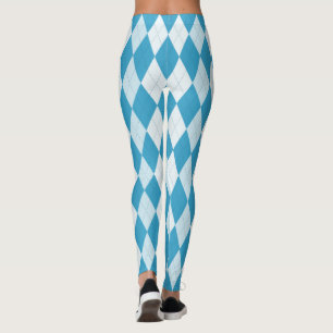 Legging Diamante Argyle Azul Pavão