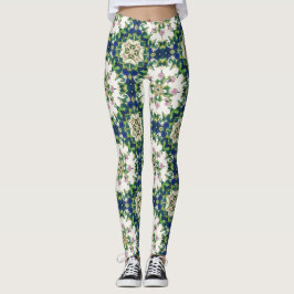 Legging Diamond Floral Mandalas Seamless Pattern