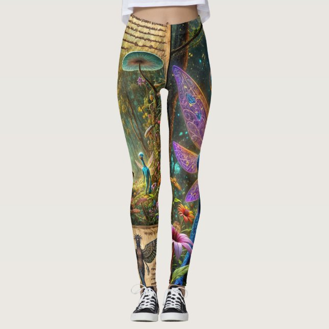 Legging Diário de lixo Whimsical (Frente)