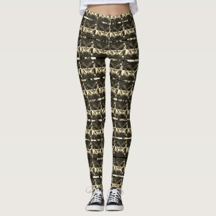 Legging Diferentes formas castanho, listradas diferentes