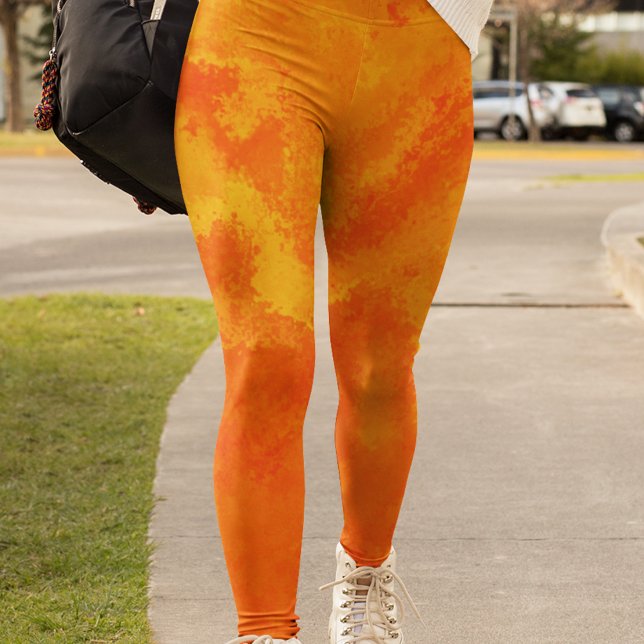 Legging Difusão amarela abstrato laranja (Criador carregado)