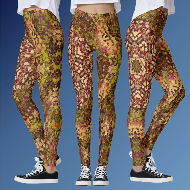 Legging Digital Mandala Amarelo Vermelho e Puro (Criador carregado)