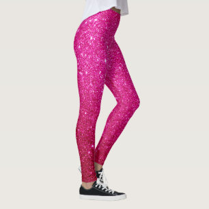 Legging Diminuição da cor magenta rosa brilhante persona