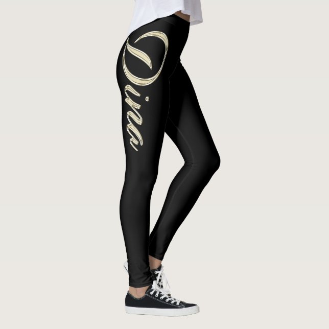 Legging Dina white gold Handwriting Hose (Direita)