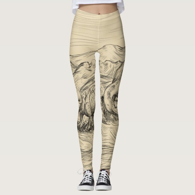 Legging Dinossauros clássicos (Frente)