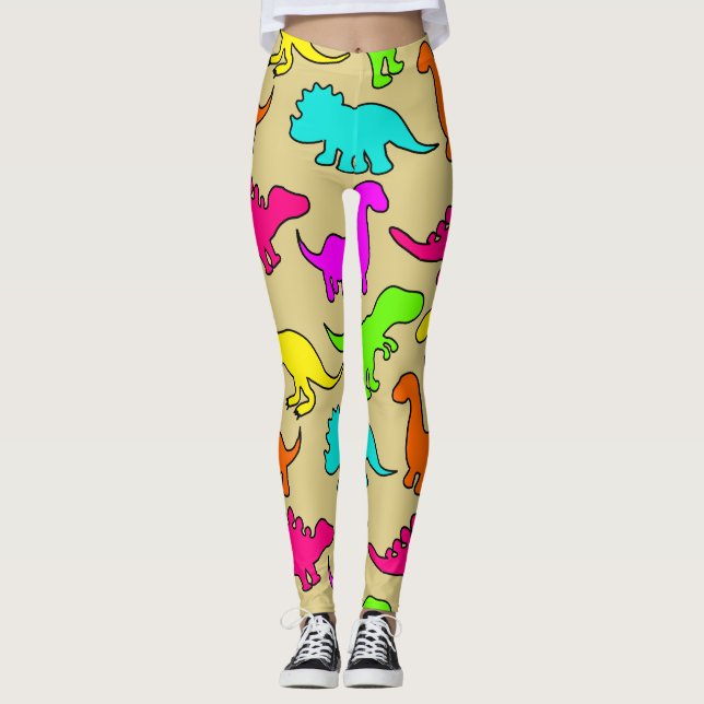 Legging Dinossauros Coloridos (Frente)