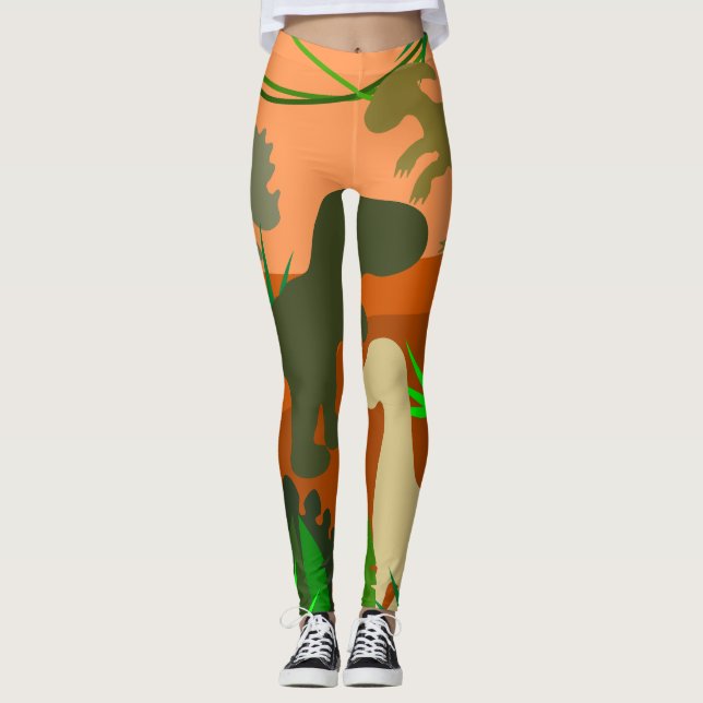 Legging Dinossauros na Natureza (Frente)