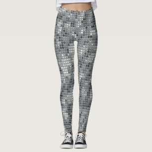Legging Disco de pontos prateados