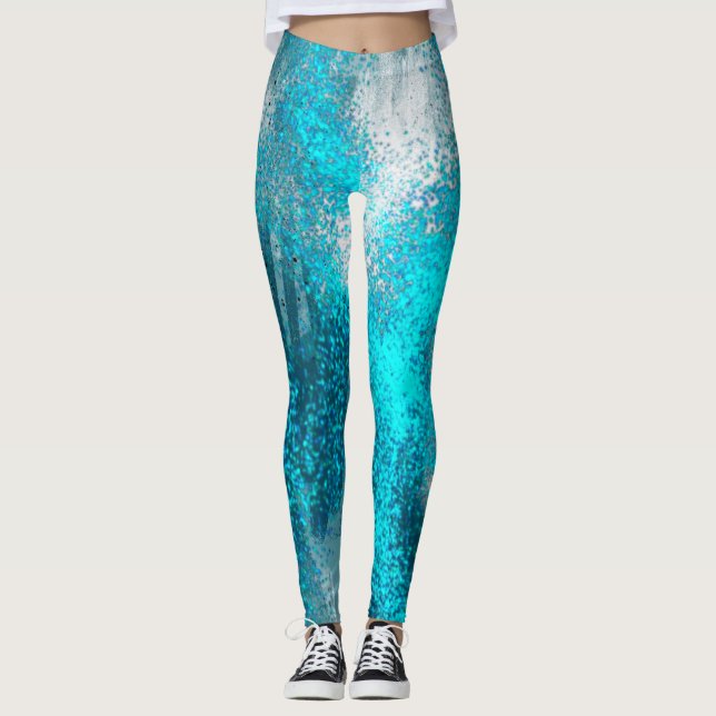 Legging Dispersores Azuis Luminosos (Frente)