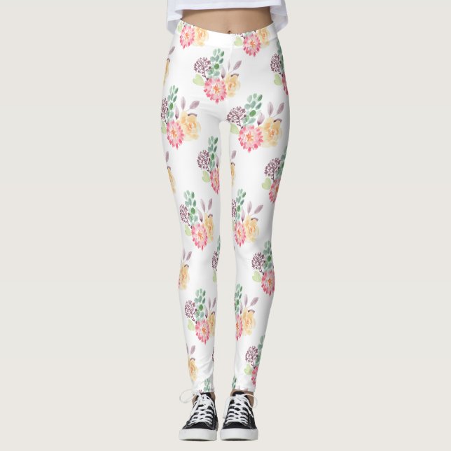 Legging Disposição Floral de Caquicardia Chic (Frente)