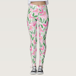 Legging Disquete Verde Rosa de Alligador