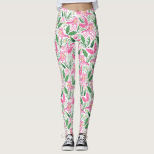 Legging Disquete Verde Rosa de Alligador