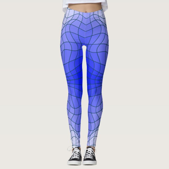 Legging Distorção Wireframe.C01.GBluex4.NBG (Frente)