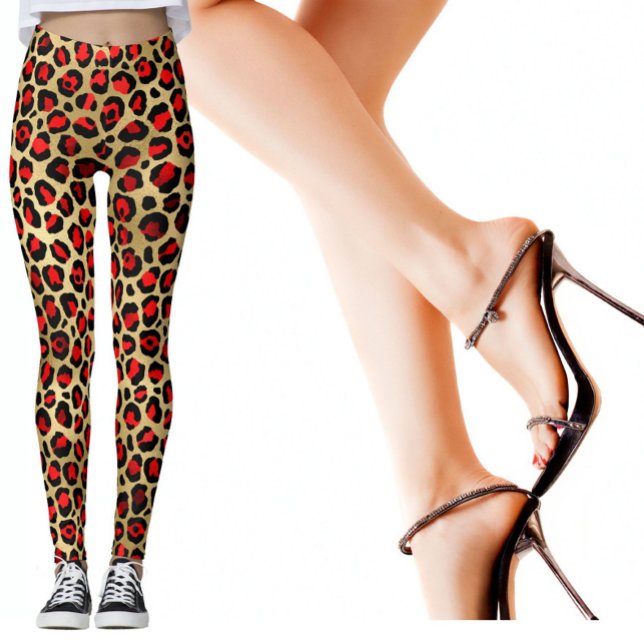 Legging Diversão de Impressão Animal legal Leopardo Escarl (Criador carregado)