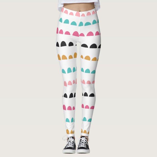 Legging Diversão de meio círculo retrô (Frente)