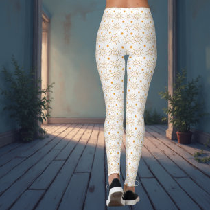 Legging Diversão Laranja Mão Branca Desenhada Sorriso Fa