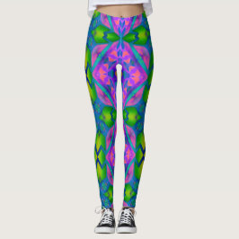 Legging Diversão Psicodélica Rosa Verde