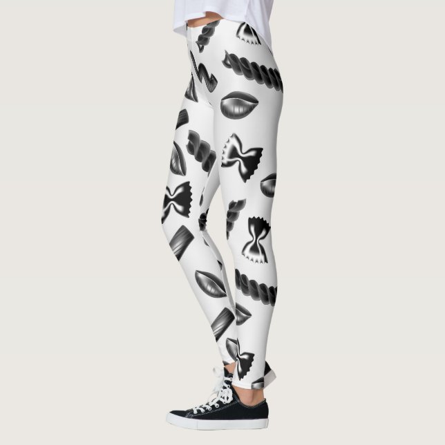 Legging Diversidade de Massa Cinza Comida Itália Amante Fo (Esquerda)