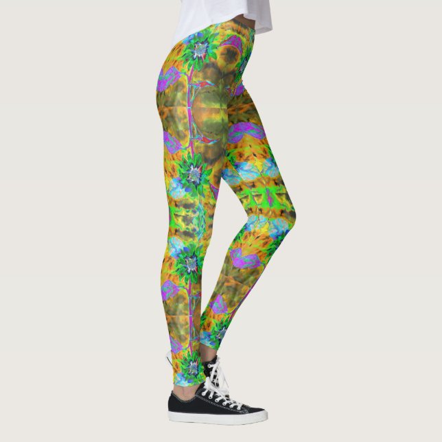 Legging Divertido ao sol - girassol verde (Direita)