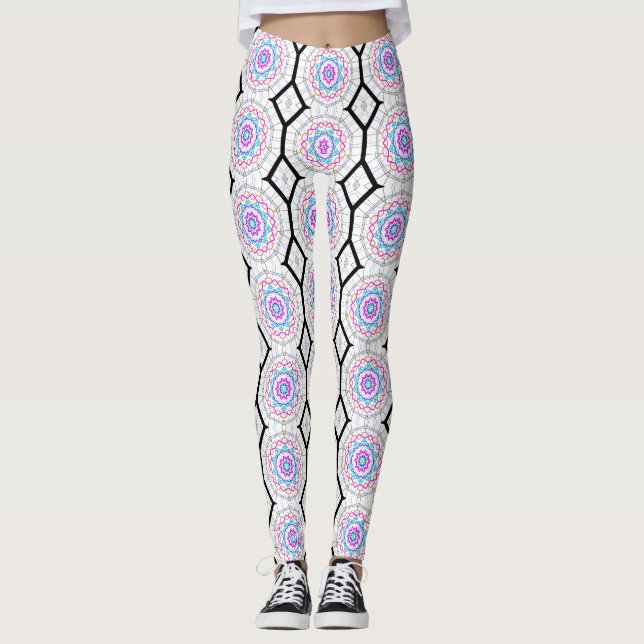 Legging Divertido com caleidoscópios (Frente)