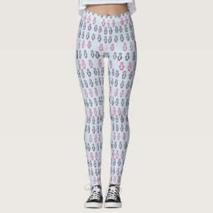 Legging Divertimento com caneleiras dos pinguins