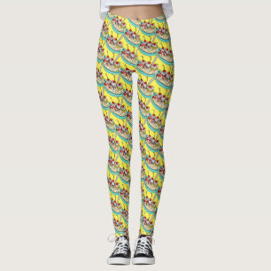 Legging Divisão de Banana de Sorvete