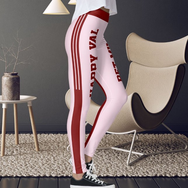 Legging DIY Animal Pet Friends Happy Valentine's Day Pink (Criador carregado)