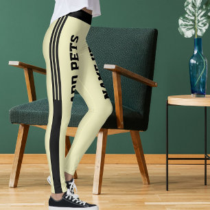 Legging DIY Moderno Amigo dos Animais Amiga do Gato Creme
