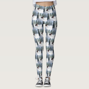 Legging Doberman Pinscher Inverno de Natal