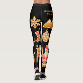 Legging Doce Design de pão de Natal