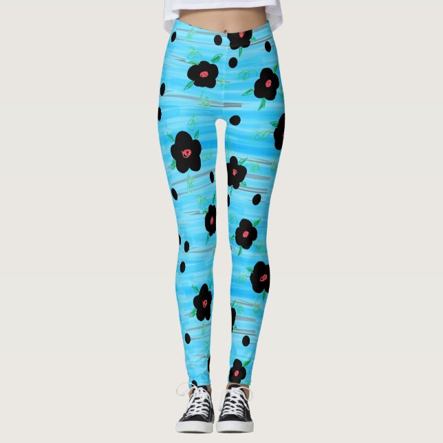 Legging Doce Padrão Floral (Frente)