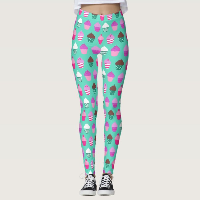 Legging Doce trata cupcakes (Frente)