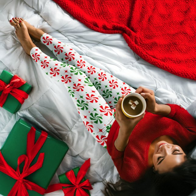 Legging Doces de hortelã-pimenta de Natal (Criador carregado)